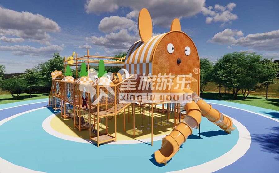 公園網紅無動力設備萌兔特工隊